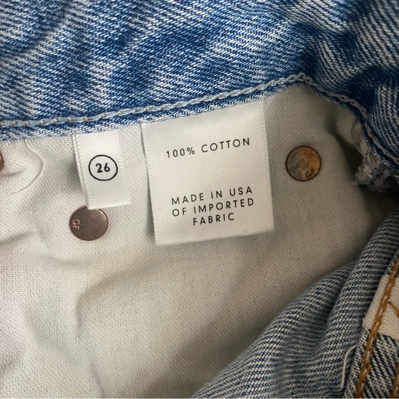 GRLFRND Distressed Helena high rise denim Shorts kiki size 26 - Picture 6 of 10